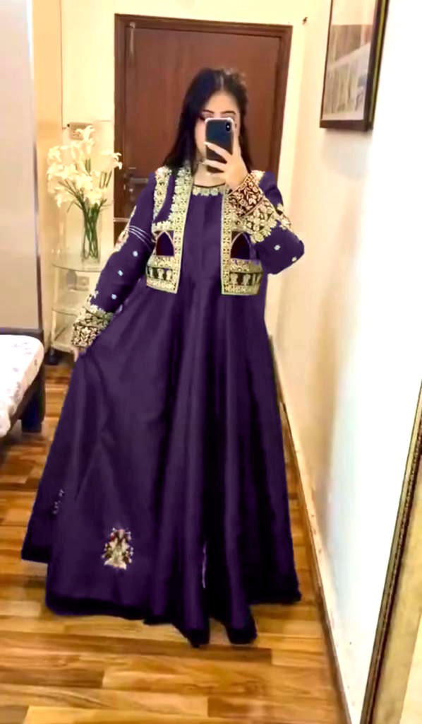 Stylish Embroidery Koti Suit