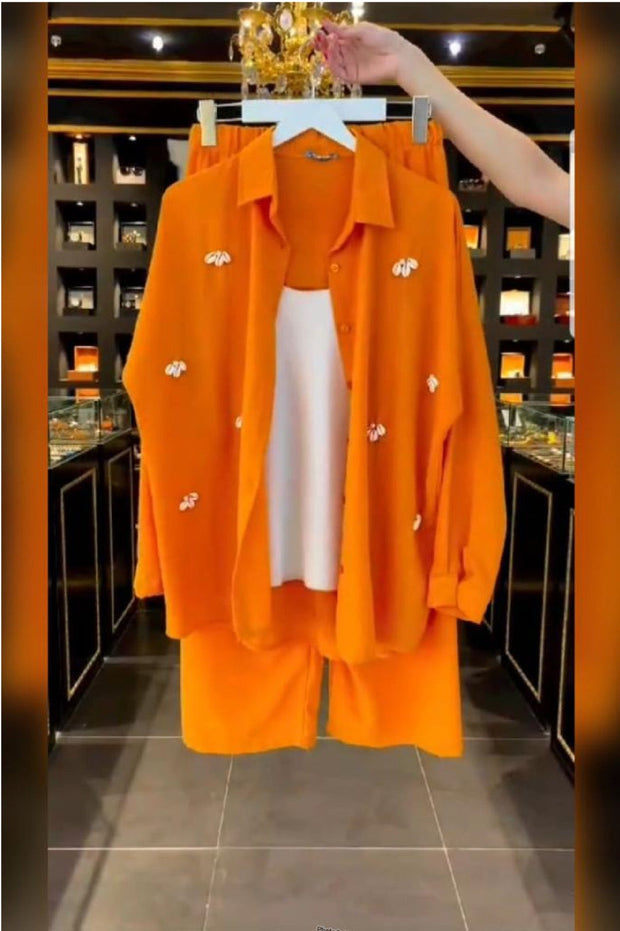 3 pc orange western Wear suit